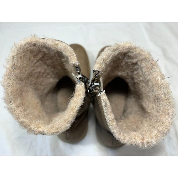 Santorisan Meraki Jockey Tan Leather Shearling Style Boots Women's Size 6-6.5US - Picture 11 of 13